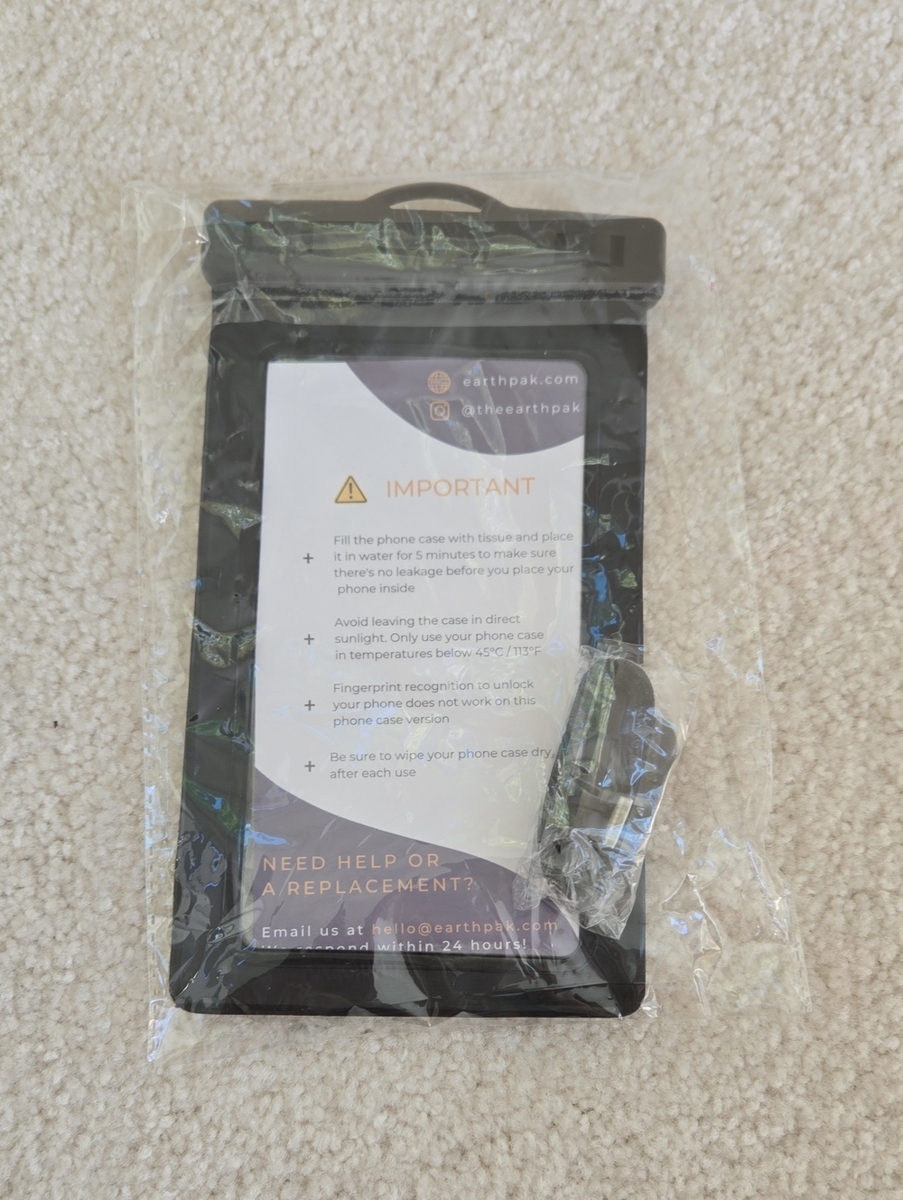 Waterproof Phone Case - Black